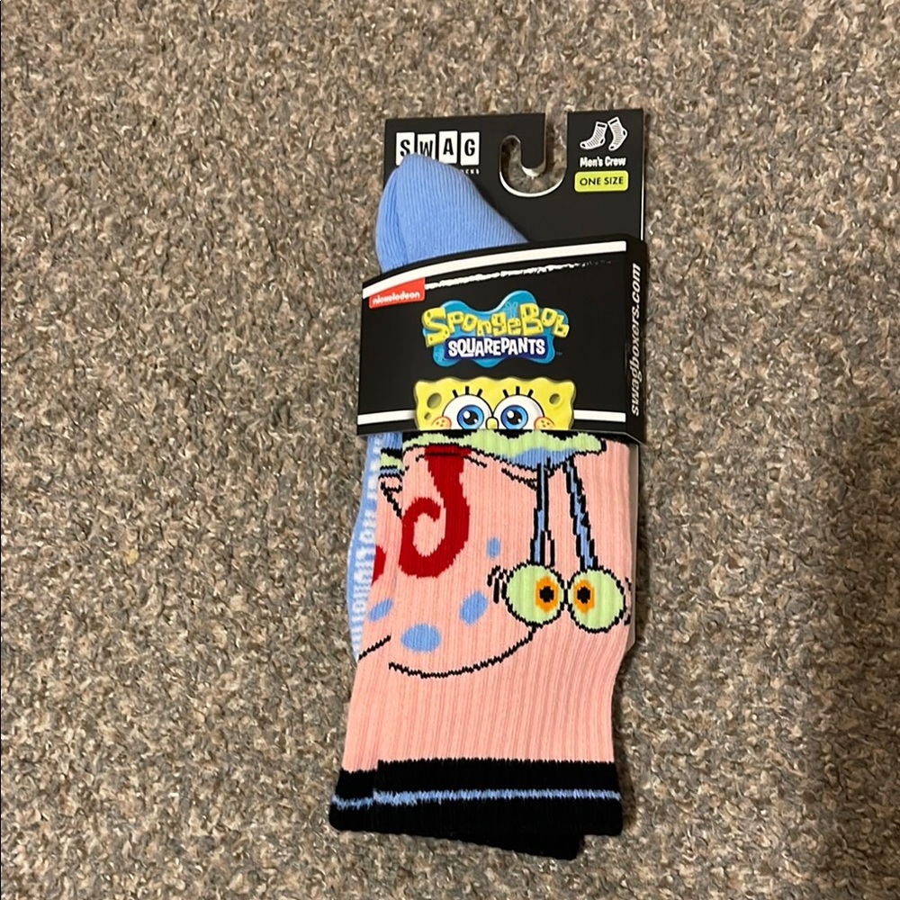 SpongeBob SquarePants Pink and Light Blue Socks